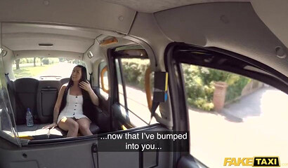 British slut has anal sex in the cab