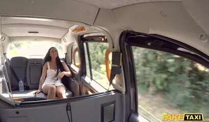 British slut has anal sex in the cab