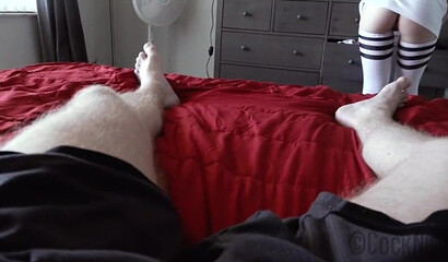 Sneaky redhead sister seduces Cockninja with her big ass