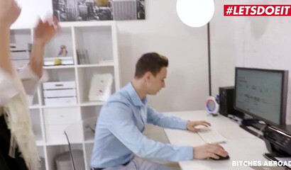 Hot Blonde Zazie Skymm Let Her Boss Ass Fuck Her