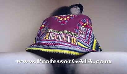 Curvy Ebony Milf Rides Her Dildo With Her Hairy Pussy