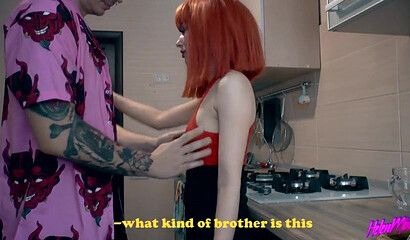 Beautiful Redhead Teen Let Her Stepbrother Fuck Her In Tights