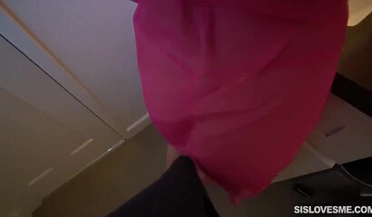 Beautiful Teen Kenzie Madison Sucks Stepbro's Big Dick