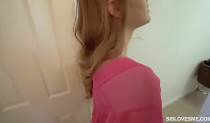 Beautiful Teen Kenzie Madison Sucks Stepbro's Big Dick