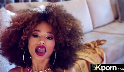 Ebony seductress Cecilia Lion enjoys a warm facial