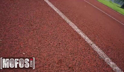 Latina slut Alina Belle gets juicy cum on her tits