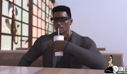 Hentai porn featuring a brunette milf giving a handjob