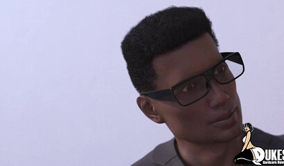 Hentai porn featuring a brunette milf giving a handjob