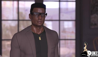 Hentai porn featuring a brunette milf giving a handjob