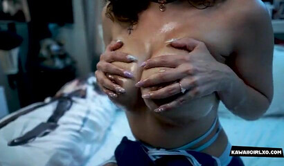 Big booty Latina Kawaii Girl gets a massive cum load