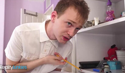 Brunette babe Gianna Gem screws hard in a dorm