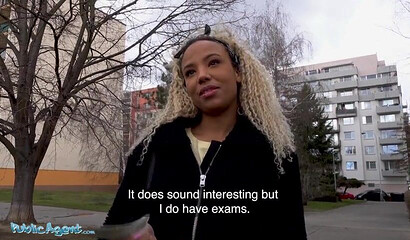 Sexy Amateur Ebony Blonde Picked Up And Fucked In Public