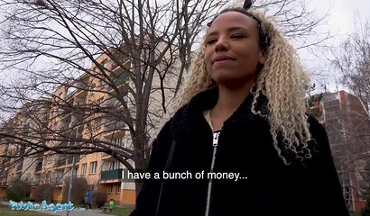 Sexy Amateur Ebony Blonde Picked Up And Fucked In Public