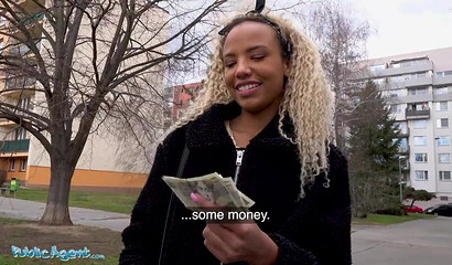 Sexy Amateur Ebony Blonde Picked Up And Fucked In Public