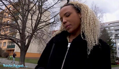 Sexy Amateur Ebony Blonde Picked Up And Fucked In Public