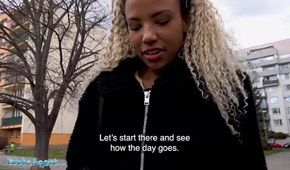 Sexy Amateur Ebony Blonde Picked Up And Fucked In Public