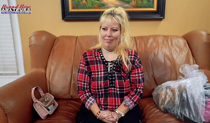 Horny Blonde BBW Hottie Fucking And Swallowing Cum