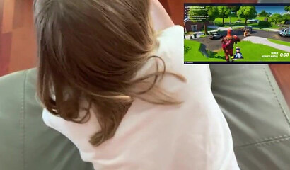 Big ass sister fucks while playing video games