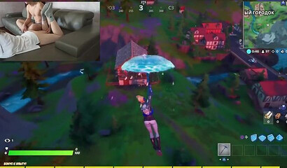 Big ass sister fucks while playing video games