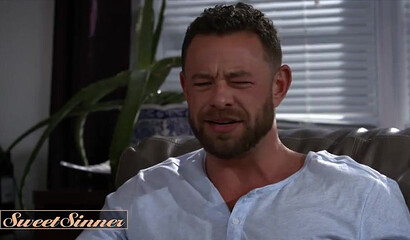 Busty therapist Sheena Ryder helps Brad Newman and his cock