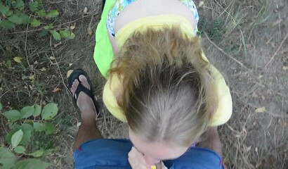 Cheating Wife With Big Boobs Gives Sloppy Public Blowjob