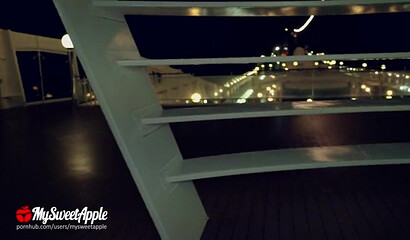 Teenager pornstar Mysweetapple fucking in a public toilet