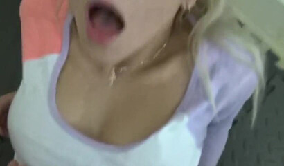 Sexy Milf Riding Creampied By Son's Friend In The Kitchen