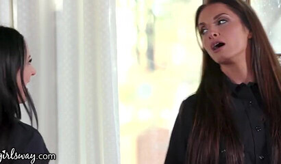 Horny Milf Lesbian Angela White Fingering In All Girls Orgy