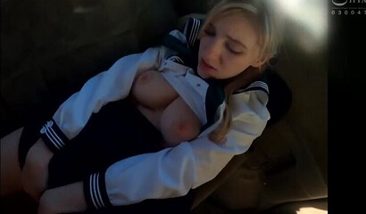 Cute Japanese School Girl Sucking A Big Cock Gets Cumshot