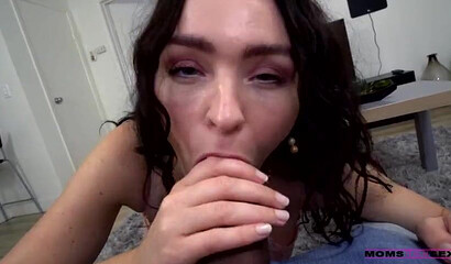 Sexy Stepmom With Big Tits Creampied Deep After A Blowjob