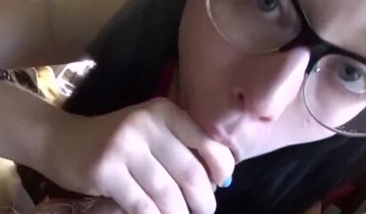 Upside down blowjob with a young blonde slut