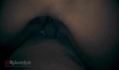 Sneaky teen sister makes her brother cum on her