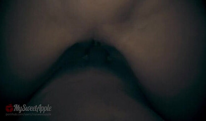 Sneaky teen sister makes her brother cum on her