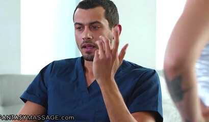 Bombastic brunette Betty Foxxx oiled up and ass fucked