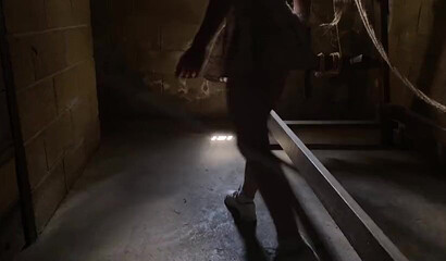 Blonde teen lifts her skirt up to please her daddy