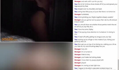 Naughty bimbo with pierced nipples masturbating on a webcam