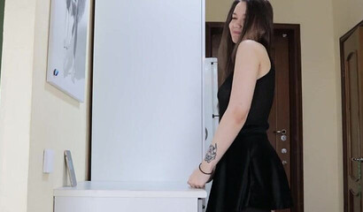 Submissive teen in stockings enjoys hardcore pussy ramming