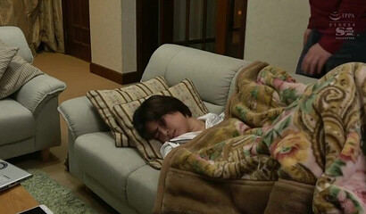 Japanese nymph with big tits enjoys a warm creampie