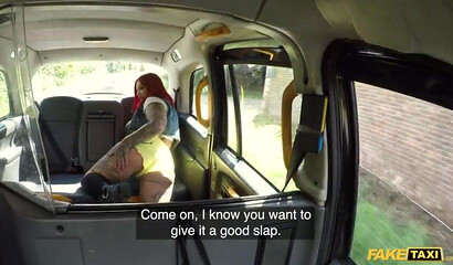 Beautiful Redhead Sabien Demonia With Gigantic Tits Fucks Her Taxi Driver