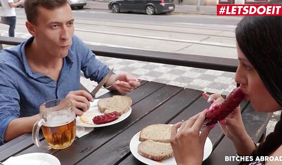 Beautiful Petite Czech Eveline Dellai Deepthroating Big Dick