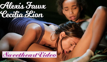 Gorgeous Ebony Lesbian Alexis Fawx Pussy Fingering Cecilia Lion