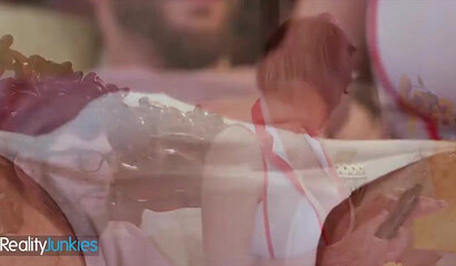 Beautiful Busty Blonde Nurse Milking Logan Long's Big Dick