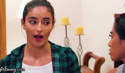 Petite Asian Lesbian Brunette Ember Snow Pussy Licking Emily Willis