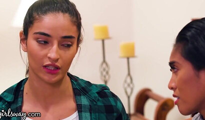 Petite Asian Lesbian Brunette Ember Snow Pussy Licking Emily Willis