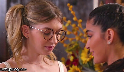 Lesbian rimming with babes Emily Willis and Mackenzie Moss