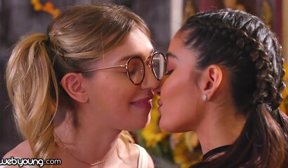Lesbian rimming with babes Emily Willis and Mackenzie Moss