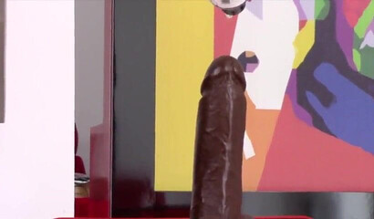 MILF with huge ass playing with toy