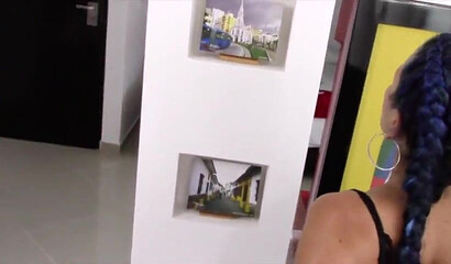 MILF with huge ass playing with toy