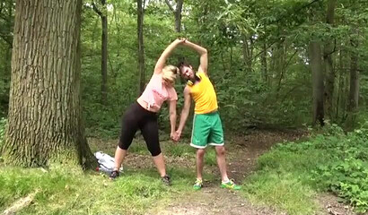 Amateur French slutty mom banged in the woods