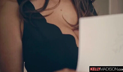 Smoking hot MILF with big tits Ava Addams stroking dick and gets creampied